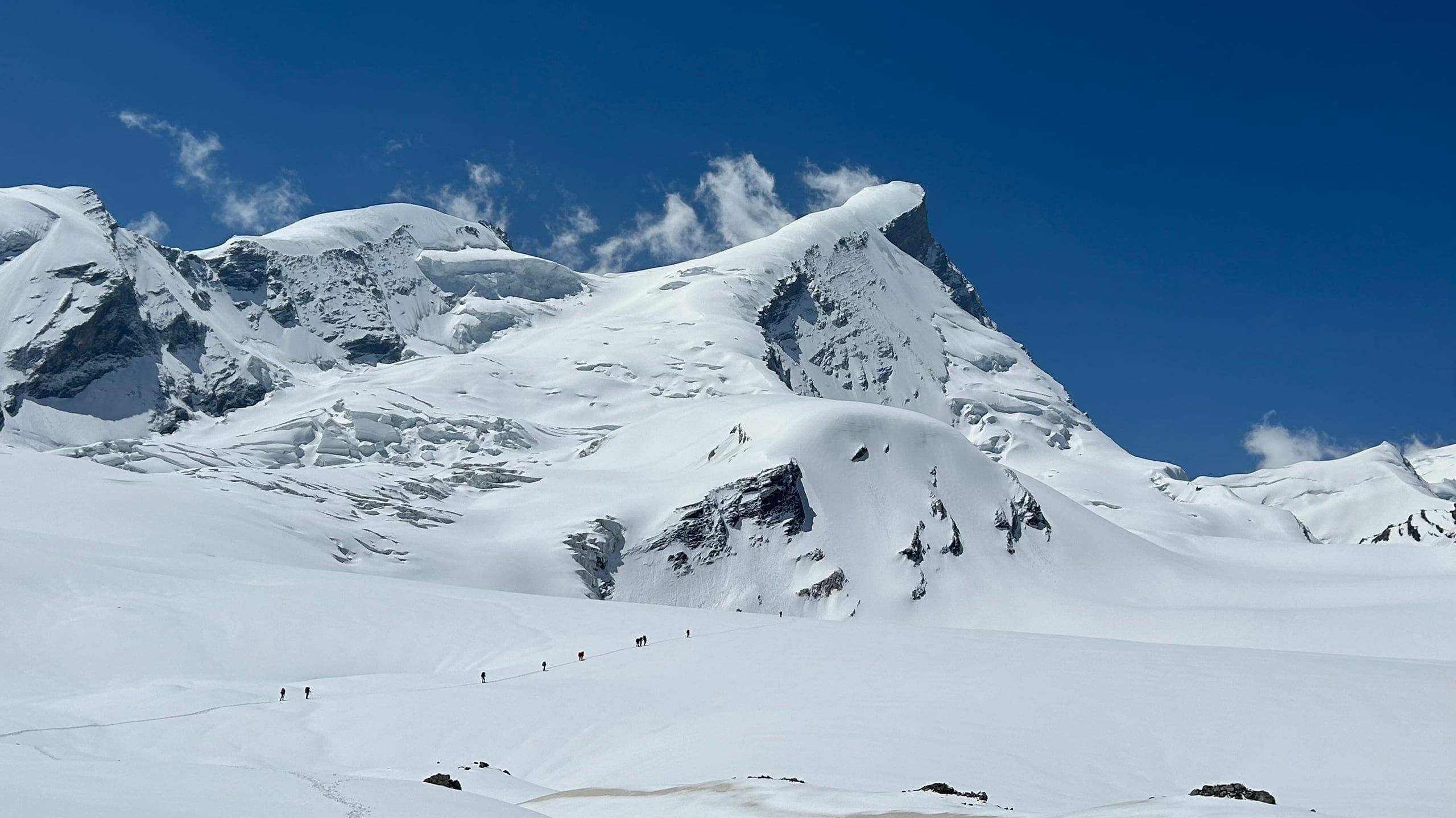 Black Peak route face above the glacier in the Garhwal Himalayas
