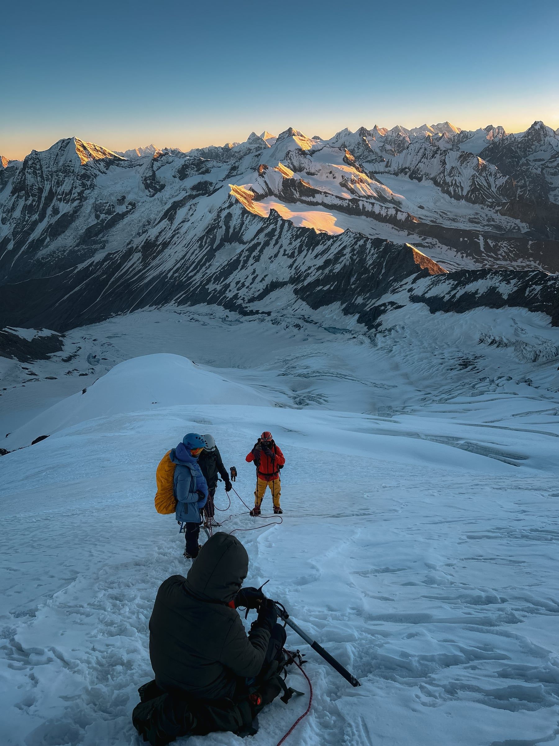 Black Peak Expedition — Summit Ridge Dawn Roped, Uttarakhand