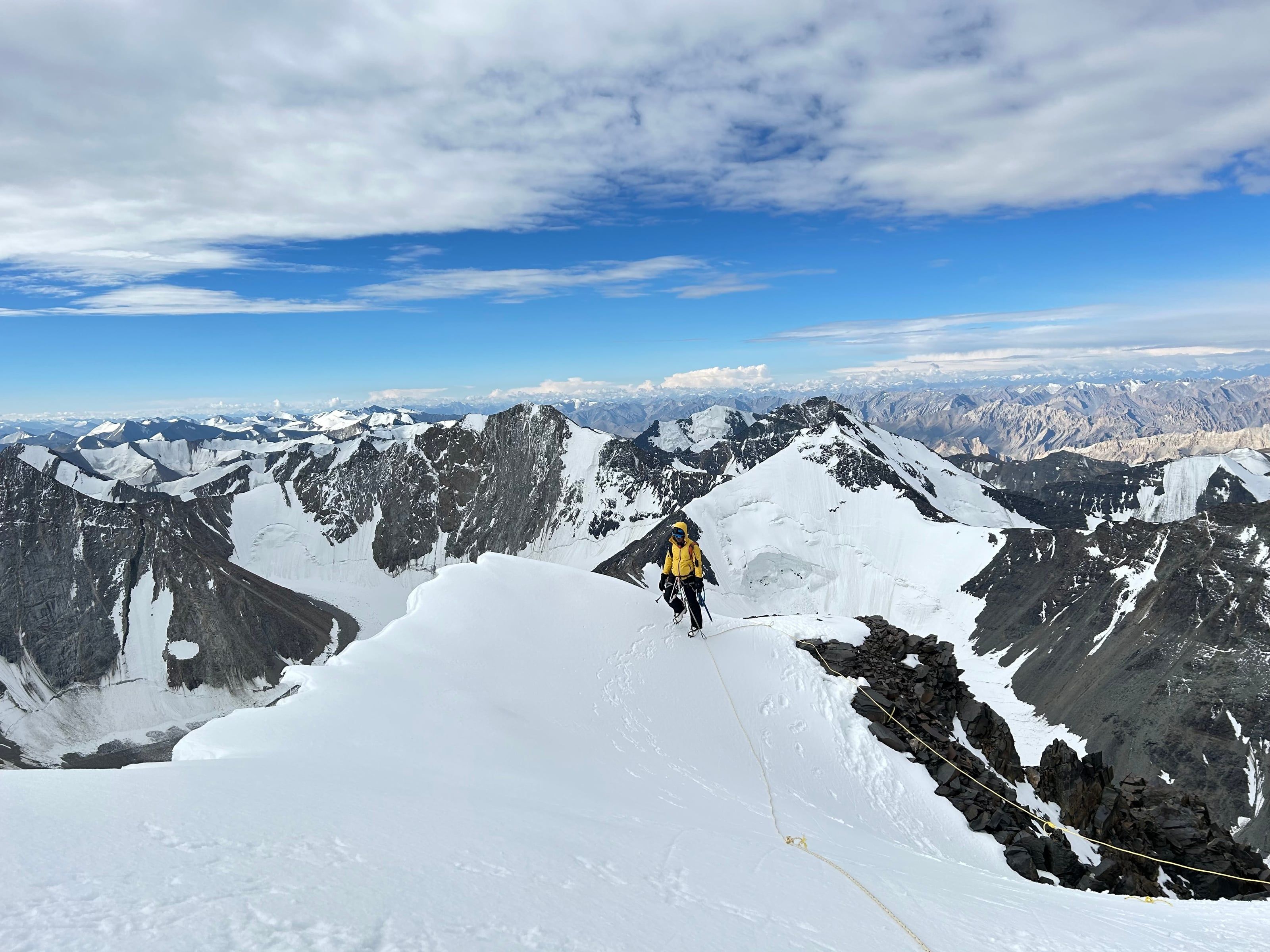 Kang Yatse I — Climber Summit Ridge Karakoram, Ladakh, India
