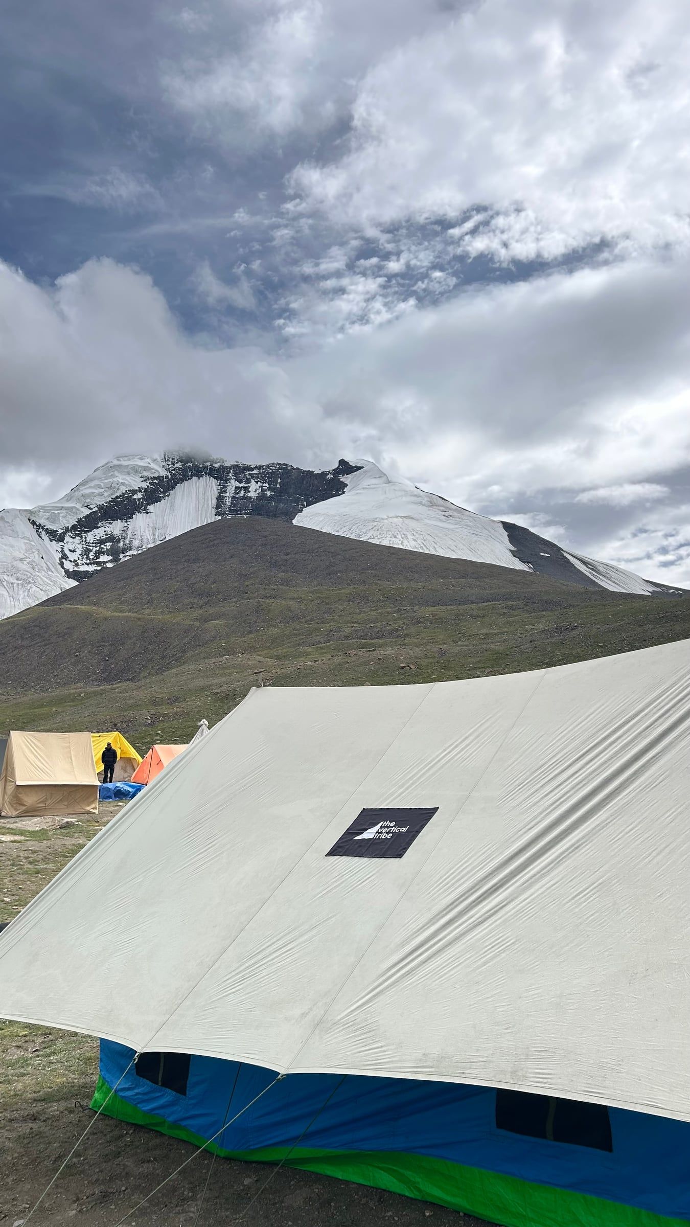Markha Valley Trek — Kangyatse 2 Base Camp Tents Snow Peak, Ladakh
